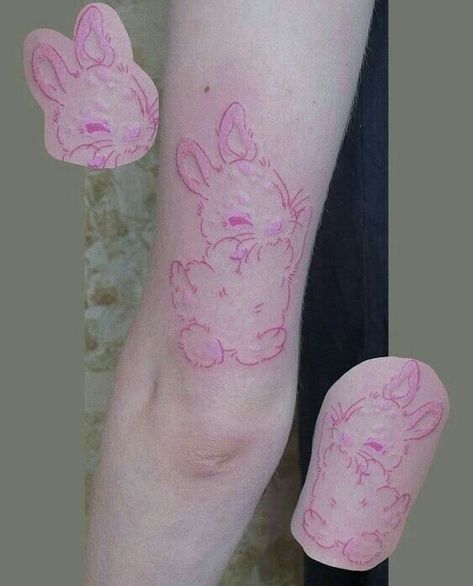 #tattoos #rabbit Soft Tattoo, Pink Tattoo, Bunny Tattoos, Rabbit Tattoos, Kawaii Tattoo, Cute Little Tattoos, Cute Tiny Tattoos, Badass Tattoos, Dainty Tattoos