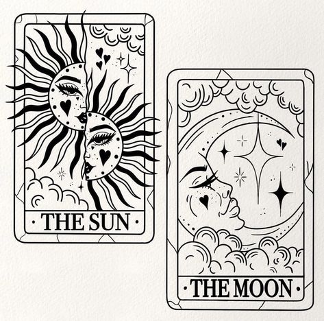 Tatts Ideas, Dolphin Logo, Sun And Moon Tarot, Bleaching Clothes, Learning Tarot, Matching Tats, Tarot Card Tattoo, Tarot Tattoo, The Moon Tarot Card