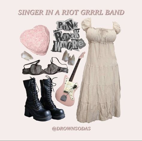 Kinderwhore 90s Riot Grrrl Outfit, Riot Grrrl Aesthetic Outfits, Kinderwhore 90s Grunge Style, Riot Grrrl Aesthetic, Riot Grrrl Outfits, Grunge Style Aesthetic, Riot Grrrl Fashion, Riot Grrl, Outfits 90s