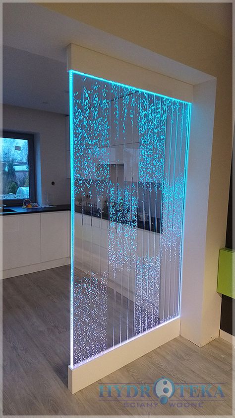 Indoor Waterfall Wall, Rose Gold Room Decor, Glass Partition Designs, Glass Panel Wall, Luxury Pools Backyard, Outdoor Wall Fountains, Wall Aquarium, Spa Lighting, Indoor Waterfall