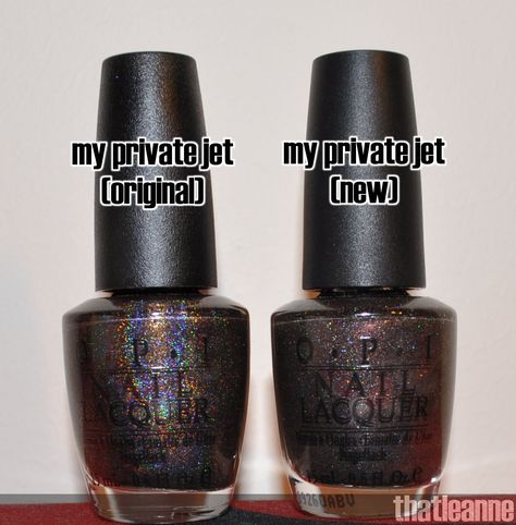 thatleanne: OPI My Private Jet original vs new comparison. Sun., Sept. 5, 2010. Opi My Private Jet Gel, My Private Jet Opi, Opi My Private Jet, Opi Colors, Cheapest Flights, Dark Halloween, Gel Mani, Cheap Flight, Cheap Flight Tickets