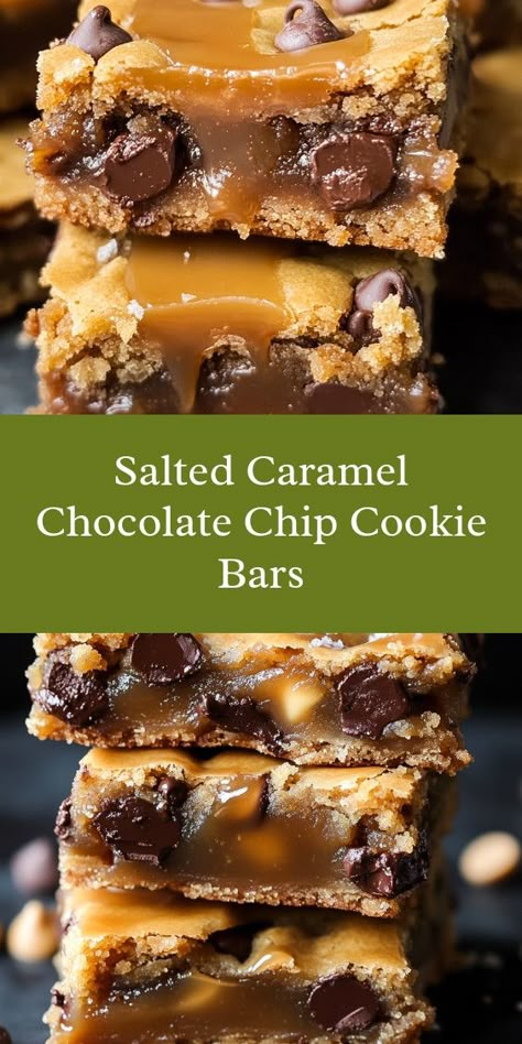 Caramel Chocolate Chip Cookie Bars, Simple Bars, Caramel Chocolate Chip Cookie, Caramel Chocolate Chip Cookies, Future Chef, Dream Bars, Bars Chocolate, Chocolate Chip Cookie Bars, Cheese Ball Recipes