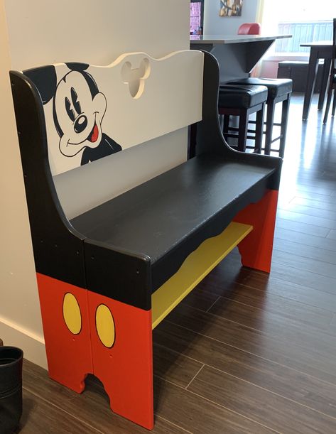 Mickey Room Ideas, Mickey Mouse Wood Projects, Mickey Mouse Furniture, Mickey Mouse Room Ideas, Mickey Mouse Playroom, Mickey Mouse Kids Room, Mickey Mouse Home Decor, Mickey Mouse Room Decor, Mickey Decor