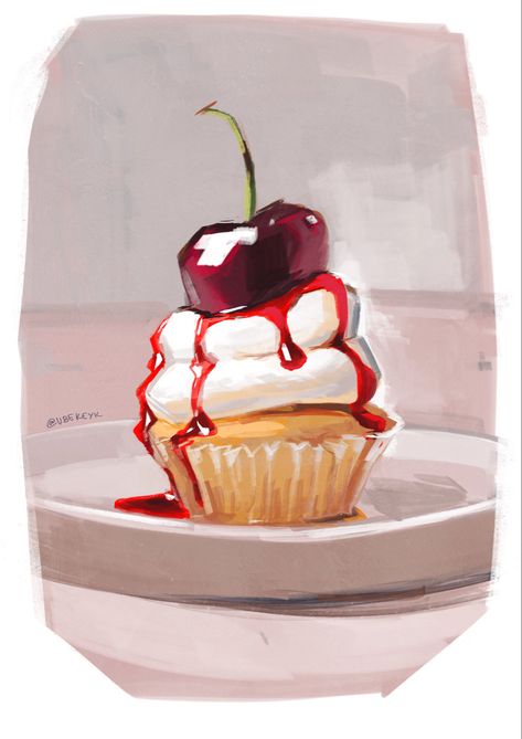 Dessert Drawing Reference, Chocolate Art Drawing, Food Reference Photos For Artists, Food Painting Easy, Food Acrylic Painting, Food Reference Photos, Desserts Painting, Cake Drawing Aesthetic, Acrylic Painting Food