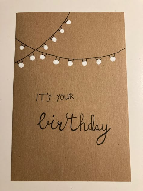 Birthdaycard Selfmade, Happy Birthday Cards Diy, Personalised Gifts Diy, Birthday Card Drawing, Simple Birthday Cards, Birthday Card Craft, Gift Wrapping Inspiration, Diy Birthday Gifts For Friends, Happy Birthday Quotes For Friends