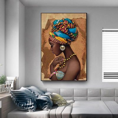 Afrique Art, Tableau Art, Wall Decor Pictures, Modern Poster, Wall Art Canvas Painting, Posters And Prints, Canvas Art Painting, African Women, Modern Painting