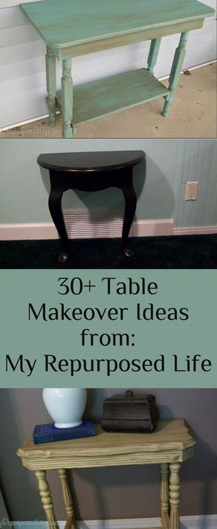 repurposed furniture ideas | hope you found something to inspire you to rescue a table, or pick ... Table Makeover Ideas, Repurposed Furniture Ideas, Repurposed Table, Refurbished Table, Table Makeover, Repurposed Items, Bohol, Plywood Furniture, Makeover Ideas