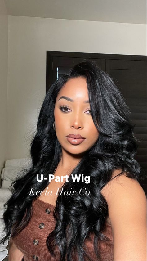 Installing a U part wig jet black from Keela Hair Co Part Wigs, U Part Wig, U Part Wigs, U Part, Get Ready With Me, Get Ready, Wigs, Hair Styles, Hair