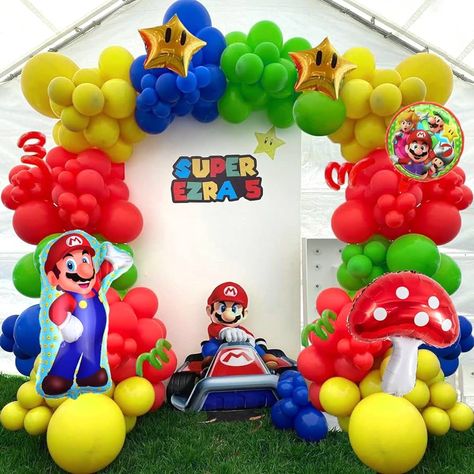 Amazon.com: 143Pcs Mario Balloon Decorations Garland Arch Kit Include Mario Balloons,Mario Foil Balloons for Kids Mario Birthday Party Decoration Supplies Mario Baby Shower Party Decorations : Toys & Games Mario Themed Party, Mario Bros Birthday Party Ideas, Super Mario Bros Birthday Party, Mario Bros Birthday, Mario Bros Party, Super Mario Birthday Party, Balloon Arch Kit, Mario Birthday Party, Kids Birthday Party Decoration