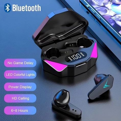 Wireless Gaming Headphones No Delay Noise Reduction Bluetooth Earphones HIFI Sound E-Sport Game Headset With Mic💜📱 Shop now link in bio also www.dropzup.com #shop #viral #reels #game #tranding #instagood Gaming Headphones Aesthetic, Headphones Gaming, Best Gaming Headset, Headphones Aesthetic, Gaming Earphones, Waterproof Headphones, Noise Cancelling Earbuds, Audio Sound, Clear Communication