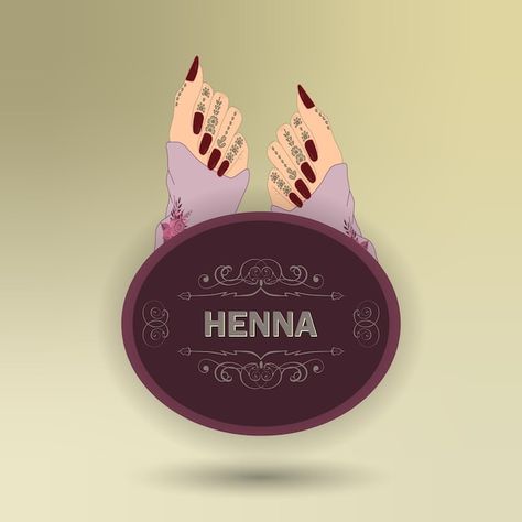 Decorative hands with henna tattoos, hen... | Premium Vector #Freepik #vector #ethnic #henna #floral-elements #indian-art Henna Logo Design, Henna Logo, Mehndi Design Hand, Henna Floral, Tattoos Henna, Henna Tattoos, Floral Elements, Mehndi Designs For Hands, Henna Art