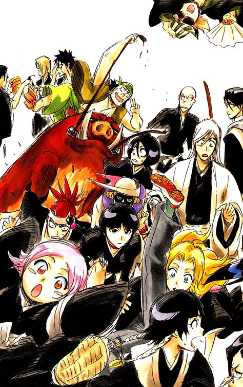 Bleach// Artbook Studio Ghibli Wallpaper, Urahara Kisuke, Castlevania Anime, Rukia Bleach, Ichigo Y Rukia, Byakuya Kuchiki, Anime Group, Bleach Anime Art, Bleach Fanart