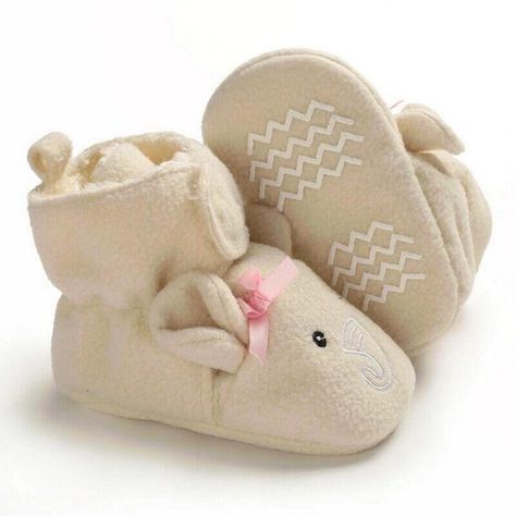 Newborn Baby Boy Girl Crib Shoe Infant Winter Warm Boots Cute Animal Kid Booties #ad #affiliate