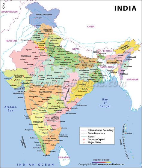 Large Color Map of India Indian River Map, India World Map, Map Of India, Word Map, States And Capitals, Geography Map, Physical Map, Gangtok, World Map Wallpaper