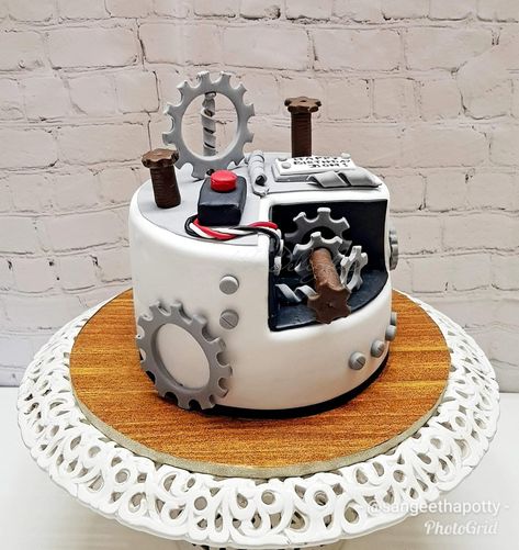 Cake for a Mechanical Engineer Electrical Engineering Cake Graduation, Cake For An Engineer, Mechanical Engineering Graduation Cake, Cakes For Mechanics, Cakes For Engineers, Mechanical Engineering Graduation Party, Cake For Mechanical Engineer, Cake For Engineer Birthday, Mechanical Engineer Graduation Party Ideas