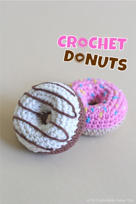 Donut Pattern, Crochet Keychain Pattern, Pola Amigurumi, Crochet Food, Crochet Pillow, Easter Crochet, Crochet Keychain, Crochet Round, Crochet Animals