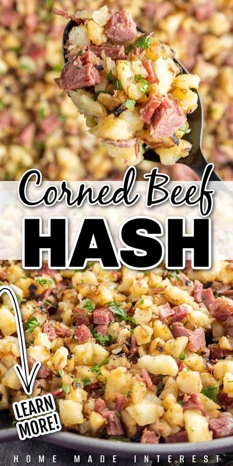 corned beef hash Corn Beef Hash, Crisp Potatoes, Beef Hash Recipe, Corned Beef Hash Recipe, Cooked Potatoes, Best Easy Dinner Recipes, Potatoes And Onions, Canned Potatoes, Corn Beef