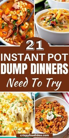 Dump Dinner Recipes, Instapot Soup Recipes, Instant Pot Dump, Dump Recipes, Meals Chicken, Electric Pressure Cooker Recipes, Dump Dinners, Dump Meals, Instant Pot Soup Recipes