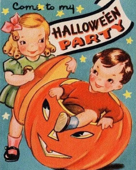 Vintage 1937 Halloween Party Invitation 🎃 #vintage #halloween #invitations #1930s #jackolantern #halloweenparty #holiday #halloweenlife #halloweenlover #vintagegreetingcards #partyinvitations #vintagehalloween #vintageholiday #vintagecards #vintagehalloweencard #halloweencard #halloweenart Old Fashioned Halloween, Vintage Halloween Party Invitations, Vintage Halloween Invitations, Kids Halloween Party Invitations, Scream 4, Vintage Halloween Cards, Vintage Halloween Party, Vintage Halloween Images, Vintage Holiday Cards