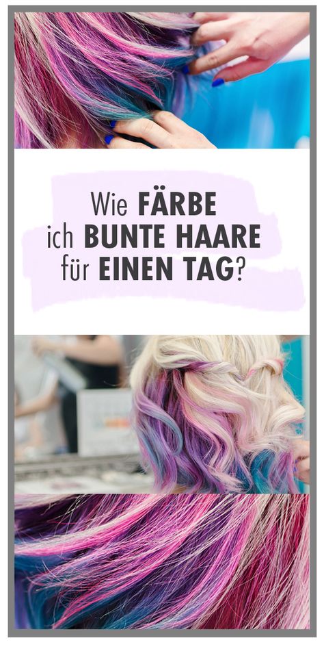 Bunte Haare für einen Tag, Haare bunt färben, Colorful Hair, colored Hair, haare färben Colorful Hair, Colored Hair, Model Hair, Dreadlocks, Hair Color, Drama, Hairstyles, Festival, Hair Styles