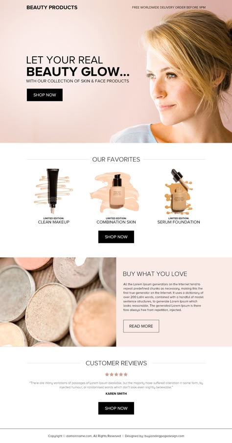 Product Emailer Design, Beauty Products Design, New Product Email Design, Make Up Website Design, Beauty Websites, Beauty Email Design, Beauty Products Website Design, Skin Care Website, Product Landing Page Design