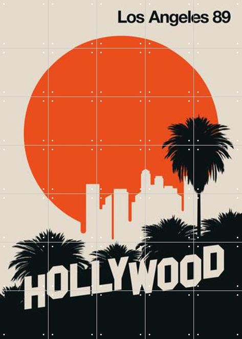 IXXI | Los Angeles 89 Hollywood Sign Drawing, Los Angeles Graphic Design, Hollywood Graphic Design, Los Angeles Background, Hollywood Illustration, Los Angeles Illustration, Hollywood Wallpaper, Los Angeles Travel Poster, Millionaire Mansion