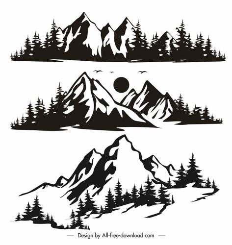 Plaque Ideas, Animal Tattoo Ideas, Mountain Decal, Wood Burn Designs, Mountain Drawing, Breakfast Casseroles, Graphic Kit, Up Tattoo, Laser Ideas