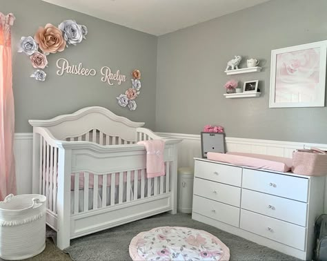 Organization Nursery, Pink Baby Room, Room Murals, Nursery Floral, Girl Nursery Pink