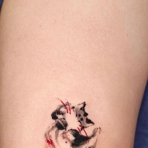 Abstract Cat Tattoo, Jr Tattoo, Fortune Cat, Dot Work Tattoo, Tattoos Gallery, Tattoo Model, Lucky Cat, Animal Tattoos, Cat Tattoo