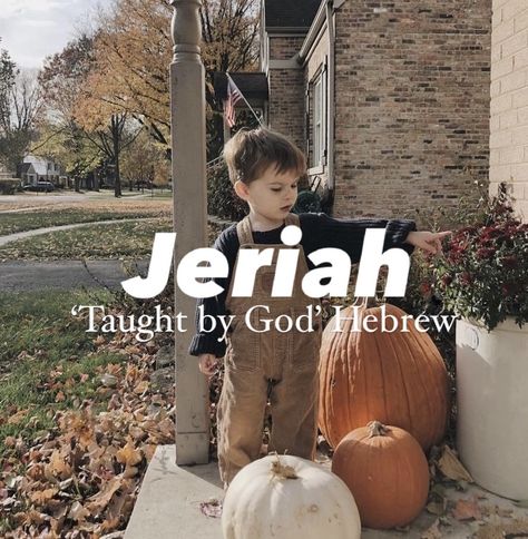 Boy name Jeriah. Biblical male name Jeriah. Boy Names From The Bible, Names From The Bible, Bible Baby Names, Meaningful Baby Names, Children Names, Christian Names, Sweet Baby Names, Biblical Names, Meaningful Names