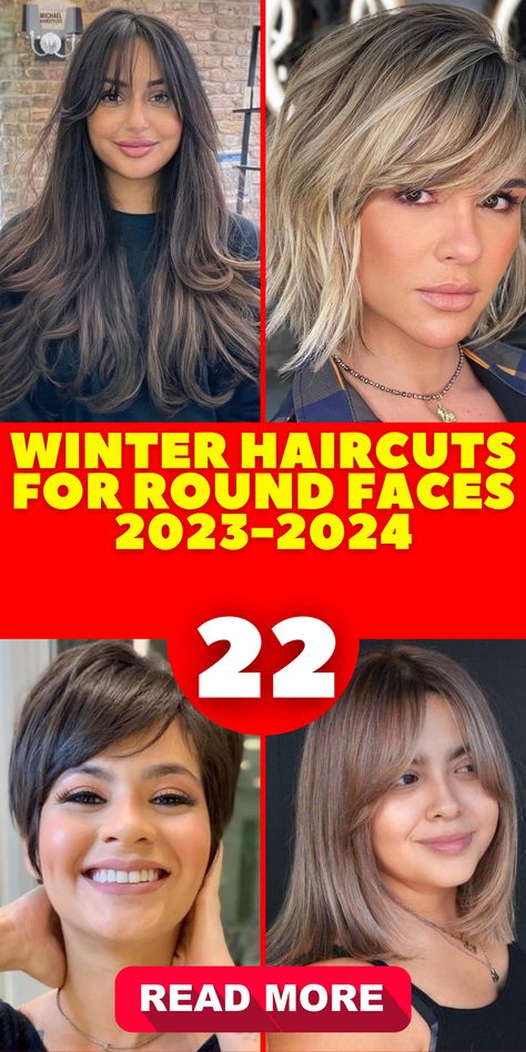 Women with round faces can explore the beauty of modern bob haircuts in 2023-2024. The bob is a versatile choice, and when tailored to your face shape, it can work wonders. Opt for a medium-length bob with subtle layers to add movement and structure to your round face. These haircuts are trendy, timeless, and perfect for the winter season. Haircuts For Round Faces Thinning Hair, Women’s Haircuts 2023 Round Face, 2024 Best Haircuts, Bob Haircuts For Round Face Shape, Bob Haircut 2023 Round Face, Modern Long Bob Haircut 2023, Trendy Haircut 2024 Women, Medium Layered Haircuts With Bangs Round Faces, Bob Haircuts For Women With Round Faces