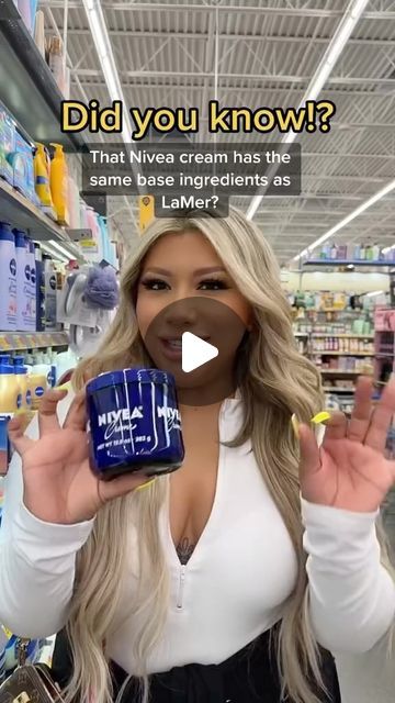 ROCIO.ROSES on Instagram: "Did you know that NIVEA cream has the same base ingredients as LaMer??? Ive been using this product since i was 7!! (Thanks mom) its one if those staple hispanic household items. 🇲🇽 IYKYK!! 
Don’t be like me & spend $300 on LaMer‼️
•
•
•
•

 #niveacream #niveacreme #lamerdupe #skincaresecrets #skincaretips #skincare #skincaredupes #walmartfinds #walmartmusthaves #walmarthaul #dupe #dupealert  #walmartskincare #niveausa #nivea #niveaskincare #walmart #walmartclearance #makeupreview #beautybloggers #beautyhacks  #makeuplover #beautyjunkie #makeuptips #makeupvideo #makeupreels #beautyreels #makeup #beauty #beautylovers" Nivea Cream For Face, Facial Serum Diy, Best Face Moisturizer, Nivea Cream, Diy Serum, Best Night Cream, Cream For Face, Thanks Mom, Face Yoga