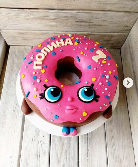 Doughnut Cartoon, Comic Cake, Donut Cake, Doughnut Cake, Cartoon Cake, Bday Cake, Cake Donuts, Girl Cakes, Birthday Cakes