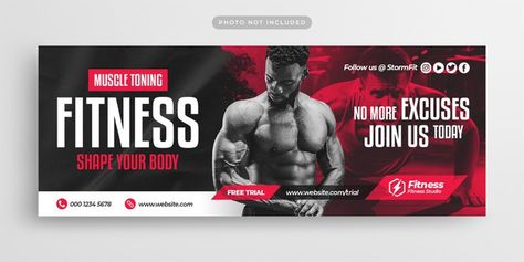 Fitness gym training facebook timeline c... | Premium Psd #Freepik #psd #banner #cover #templates #building Gym Membership Card, Gym Banner, Best Facebook Cover Photos, Banner Web, Facebook Cover Images, Facebook Cover Design, Youtube Banner Template, Motivational Fitness, Facebook Design