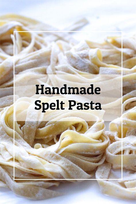 Spelt Pasta Recipes, Noodles Homemade, Spelt Flour Recipes, Pasta Extruder, Spelt Pasta, Dairy Free Pasta Recipes, Spelt Recipes, Pasta From Scratch, Pasta Homemade