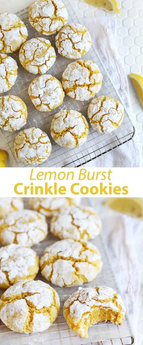 Crackle Cookies, Crinkle Cookies Recipe, Lemon Crinkle Cookies, Meringue Buttercream, Swiss Meringue Buttercream, Swiss Meringue, Almond Cake, Crinkle Cookies, A Beautiful Mess