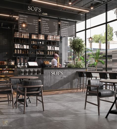 - SOF'S CAFE - The Clinic :: Behance Industrial Design Interior Cafe, Cafe Ideas Design, Industrial Coffee Shop, Kaffe Bar, Cafe Bar Interior, Cafe Design Inspiration, Modern Coffee Shop, Modern Restaurant Design, Industrial Cafe