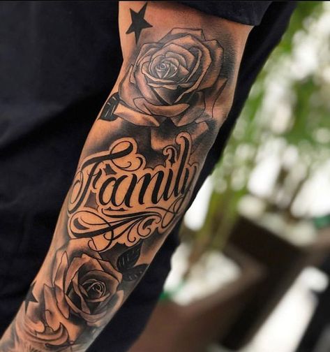 Family Sleeve Tattoo, Tattoos Arm Mann, Herren Hand Tattoos, Arm Tattoos For Guys Forearm, Underarm Tattoo, Family Tattoos For Men, Half Sleeve Tattoos Forearm, Half Sleeve Tattoos Drawings, Rose Tattoos For Men