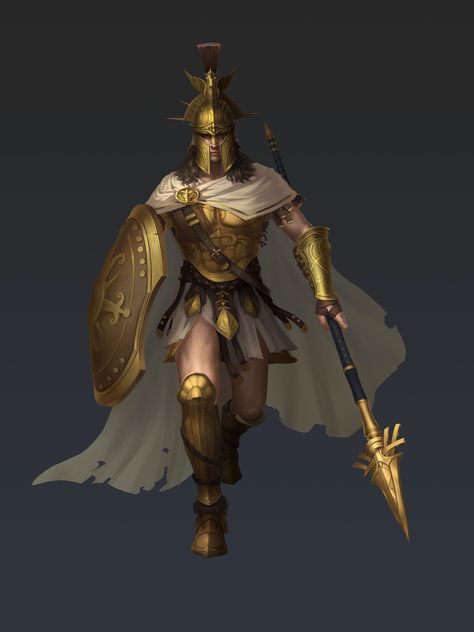 Roman Armor Concept Art, Roman Character Design, Hoplite Art, Gladiator Character Design, Greek Warrior, Fantasy Heroes, Spartan Warrior, Dungeons And Dragons Characters, Fantasy Armor