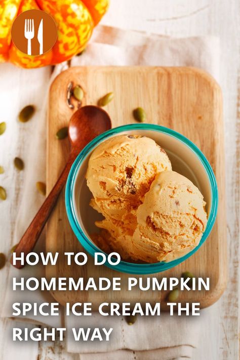 Fall Favorite Desserts, Pumpkin Spice Ice Cream, Pumpkin Spice Treats, Ice Cream Mix, Pumpkin Ice Cream, Homemade Pumpkin Spice, Ice Cream At Home, How To Make Pumpkin, Pumpkin Pie Filling