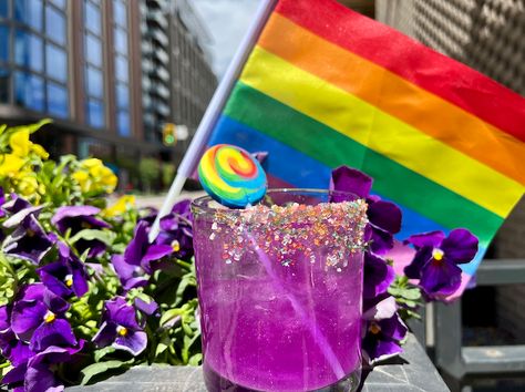 Pride Drink Recipes, Pride Month Cocktails, Lesbian Cocktail, Pride Cocktail Recipes, Pride Drinks, Pride Cocktails, Pride Party Ideas, Pride Month Party, Tap Ideas