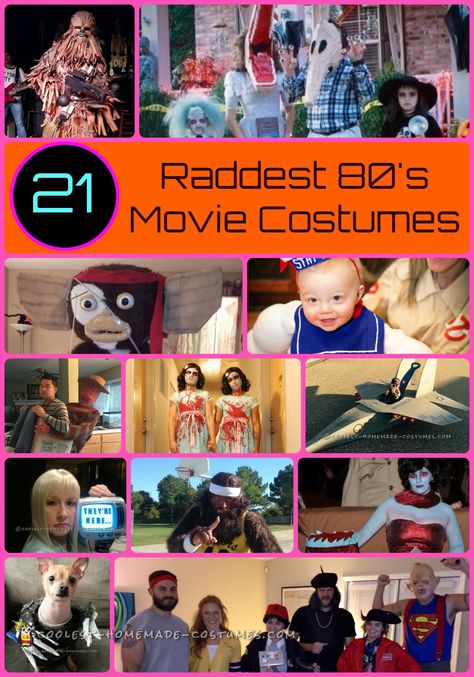 Top 21 Coolest Homemade 80s Movie Costumes for a Totally Rad Halloween Scary 80s Halloween Costumes, Halloween Costumes 80s Movies, 1980s Movies Costumes, 80s Horror Movies Costumes, 80s Outfits Halloween, Iconic 80s Movies Costumes, 80s Inspired Costumes, 80s Horror Costumes, 80s Characters Costumes