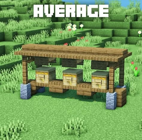 Minecraft Beehive, Minecraft Starter House, Minecraft Shops, Minecraft Decoration, Minecraft Idea, Minecraft Interior Design, Bangunan Minecraft, Minecraft Farm, Minecraft Cottage