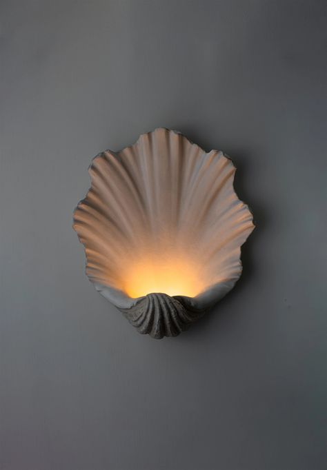 Wall Lights – Translation missing: en.general.meta.page – Porta Romana Frosted Lamp, Shell Mirror, Interior Design Color, Wall Lighting Design, Scallop Shell, Scallop Shells, Oval Mirror, Rectangular Mirror, Portable Lamps