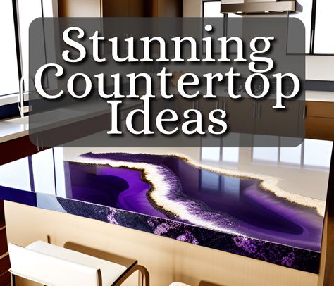 7 Stunning Epoxy Countertop Ideas That Will Transform Your Kitchen Resin Countertops Kitchen Counters, Epoxy Countertops Diy, Resin Countertops Diy, Epoxy Countertop Ideas, Diy Epoxy Countertop, Stunning Countertops, Glass Kitchen Countertops, Epoxy Resin Countertop, Complete The Heart