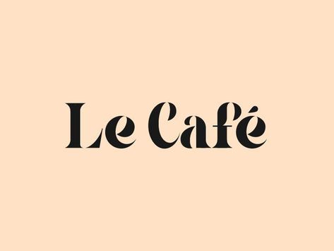 Le Café, a logo for a coffee shop that is really bold and parisienne. French logo design inspired by art nouveau using an elegant and bold serif type. #typography #artnouveau #cafe #restaurantbranding #branding #logodesign French Logo Design, French Branding, Service Berry, Cafe Branding Design, Cafe Logos, French Logo, Cafe Logo Design, Red Monkey, Inspiration Logo Design