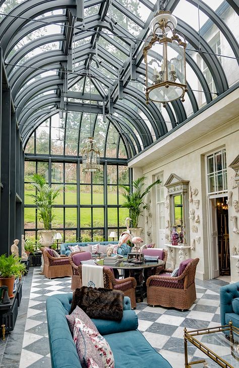 COTE DE TEXAS: Finally!! Capard House Texas Greenhouse, Victorian Conservatory Interior, Mansion House Plans, Irish Tea, Victorian Greenhouses, Luxurious Mansion, Luxury Mansion, Living Space Decor, Mansion House