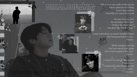 Decalcomania Jungkook Lyrics, Decalcomania Jungkook, Jungkook Lyrics, Bts Aesthetic Wallpaper, Song Words, Sea Wallpaper, Lyrics Wallpaper, I Dont Like You, When I See You