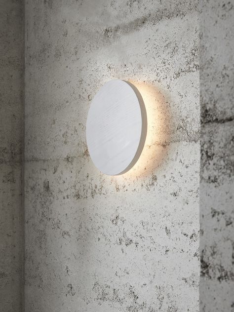 Stair wall light, LEDlux Disk LED 250mm White Wall Light in Warm White Modern Ceiling Light Bedroom, Modern Ceiling Lights Bedroom, Exterior Wall Lighting, Stair Wall Lights, Round Wall Light, Bedside Wall Lamps, Interior Wall Light, Stairwell Wall, Concrete Effect Paint