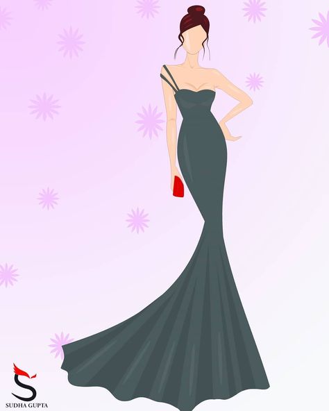 My first #fashionillustration on #coreldraw #coreldrawx7 #greydress #partywear #srgillustrations #fashiondesigner Party Wear Dress Illustration, Draw Fashion Figures, Haha Photos, Draw Fashion, Party Wear Dress, Partywear Dresses, Dress Illustration, Cute Love Stories, Fashion Figures